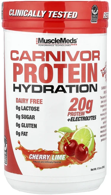 매우편하고 MuscleMeds Carnivor 프로틴 하이드레이션 체리 라임 500g(17.6oz) 끝내주게잘나가는상품, MuscleMedsCarnivor프로틴하이드레이션체리라, 500g, 1 - 쿠팡