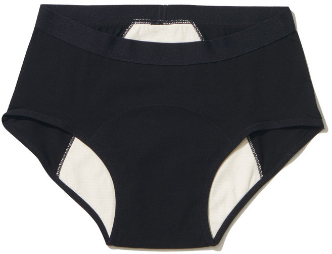 싸이클린 생리팬티 브리프 식약처허가 유기농면 입는 팬티생리대, 1개, 1개입, 블랙(100)