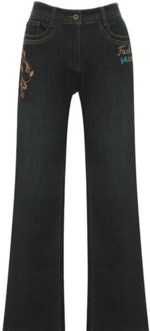 디즈니골프 여성 캐릭터 자수 포인트 부츠컷 기모 청바지 데님 팬츠 (DO4LPJ032)_US