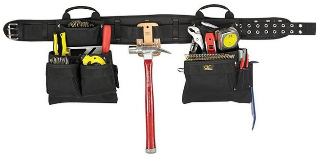 SPIG9 CLC Leathercraft Combo 목수 공구 벨트 공구, 17-Pocket Tool Belt, 1개