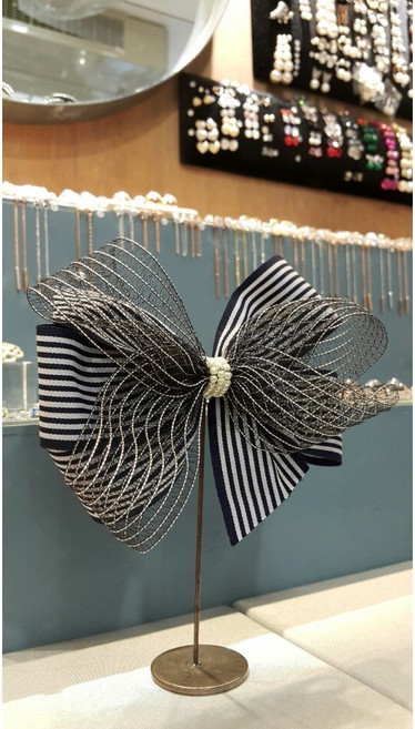 스트라이프베이스 그물스트라이프2단 헤어핀 (왕 리본핀)