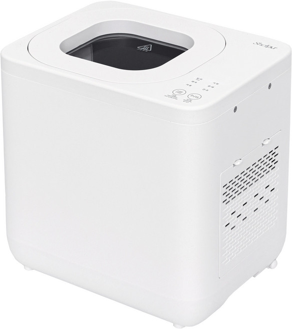 쉘퍼 3세대 음식물처리기 뚜껑분리형 이중칼날 건조분쇄기 4L + 추가필터, 화이트, 단품