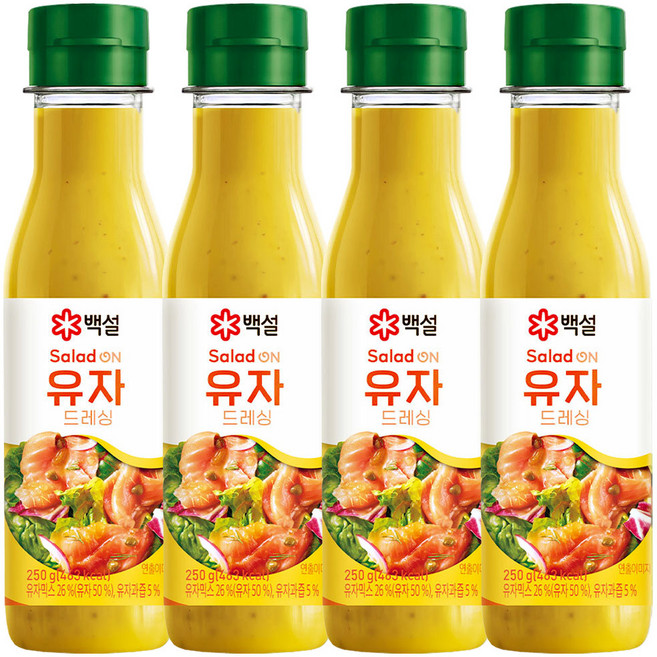 CJ 유자샐러드소스 250g, 4개