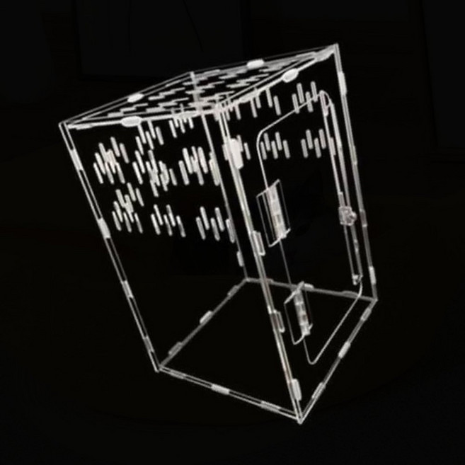 투명 관찰적재 파충류 아크릴 사육장 적재형 케이지 도마뱀 곤충 브리딩 박스, 1개, 20x20x30CM(1오픈)