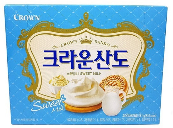 크라운 산도 스윗밀크 161g 12개입 BOX 식품 > 스낵/간식 스낵/시리얼 과자쿠키/비스킷/크래커 과자쿠키, 12개