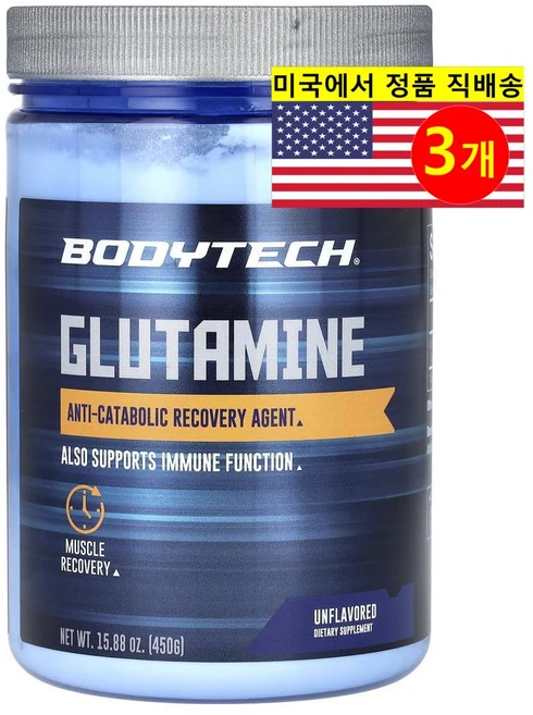 BodyTech 글루타민 파우더 무맛, 450g, 3개 - 쿠팡