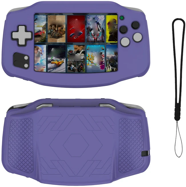 ANBERNIC RG 34XX 게임 콘솔 용 소프트 실리콘 케이스 Anbernic 쉘 액세서리 충격 방지 보호 커버, 02 Purple