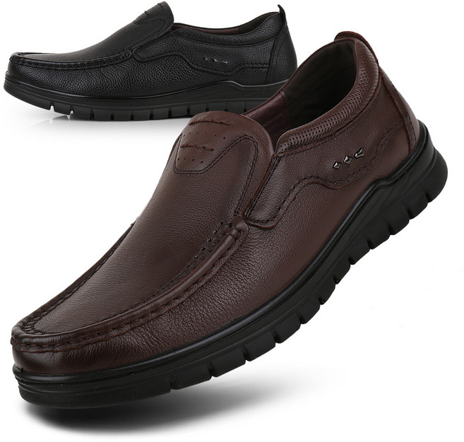 보이센스 발편한 소가죽 남자 효도화 중년 로퍼 슬립온 신발 캐주얼 남성화 컴포트 슈즈 데일리 신발 단화 240~275