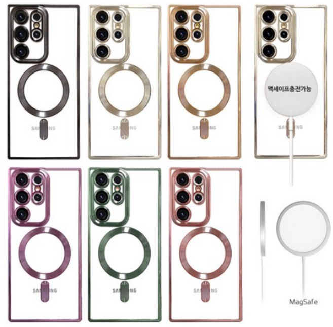 맥세이프 라인 메탈 풀커버 젤리 케이스 갤럭시S21 (G991)