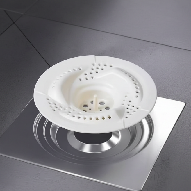 회오리 실리콘 하수구마개 머리카락 방지 싱크대 배수구 거름망, 네이비