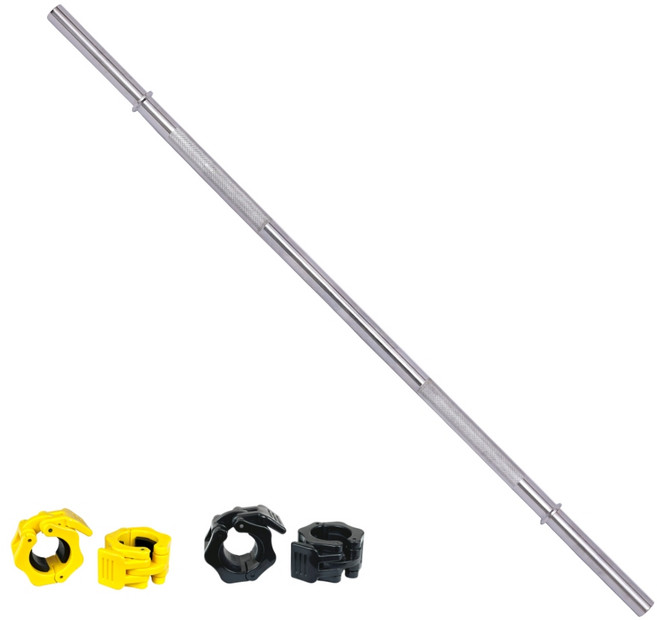 고강도 경량봉 1500mm 역기봉 중봉 직선바 스쿼트 데드리프트, 1500mm 경량봉 + 락조마구리 옐로우, 1개