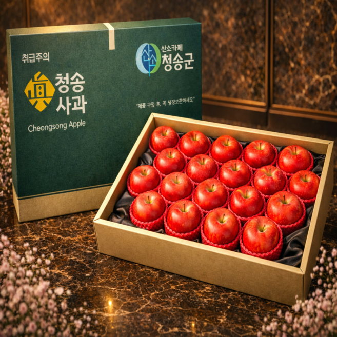 [백화점납품용] 한정수량 명품 청송사과 고당도, 1박스, 선물세트 특품 5kg