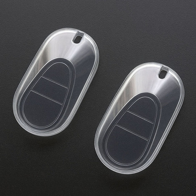 (1+1)라임리빙 벤츠 호환 차키케이스 자동차 키케이스 투명, 클리어 화이트+화이트, 벤츠-02