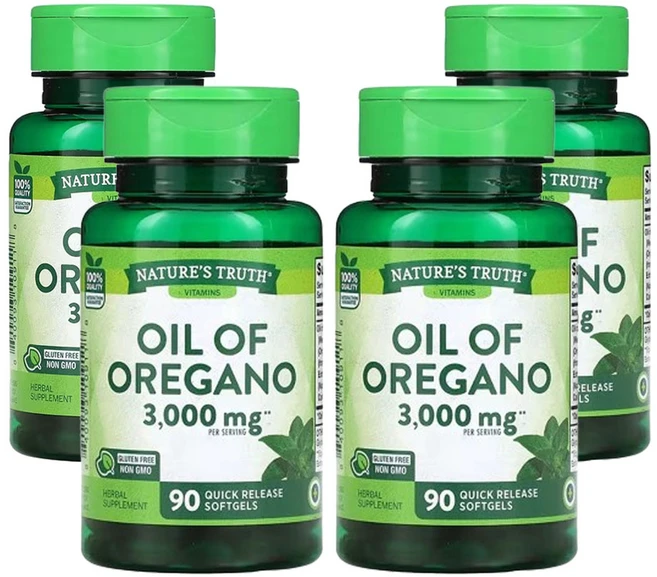 네춰스 트르스 오레가노 오일 3 000mg 신속 방출 소프트젤 90정(캡슐당 1 500mg), 4팩, 90정 - 쿠팡