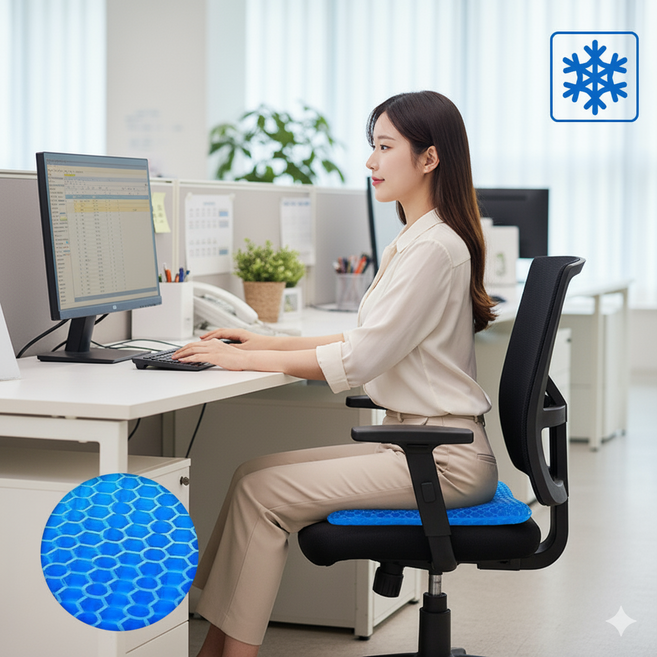 치즈뮤 통풍 젤리 벌집 방석