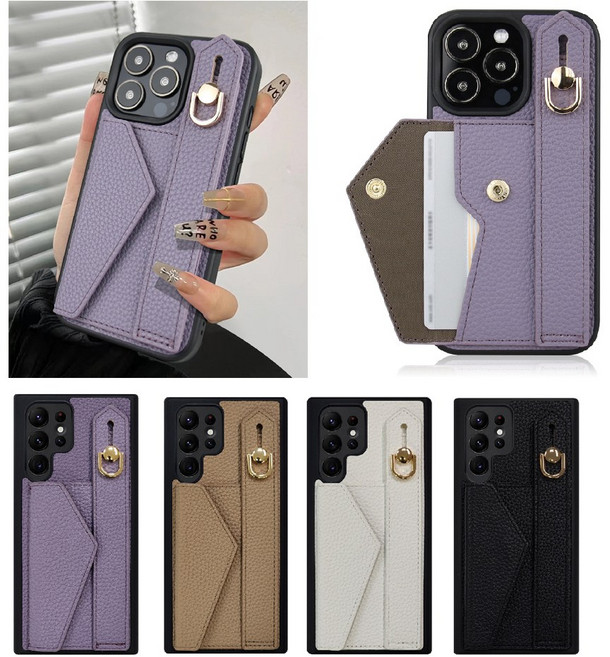 갤럭시 노트20 / 노트20울트라 케이스 헤르브 카드수납(최대 3장) 그립 스트랩 가죽범퍼