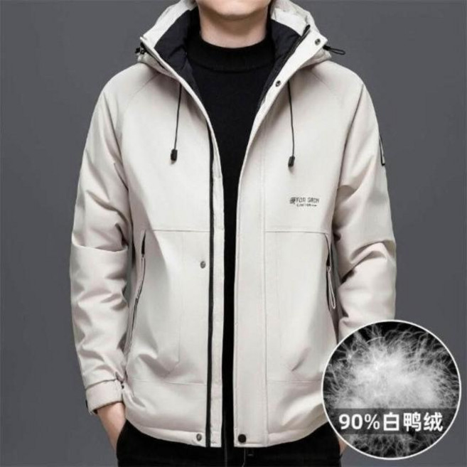 羽絨外套男 90%白鴨絨 冬季防風防水保暖休閑外套