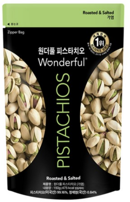 원더풀 피스타치오 가염, 150g, 1개
