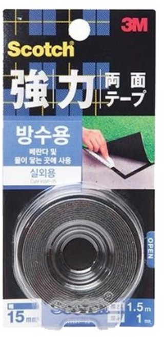 3M 양면테이프 거친표면 방수 KWP15(3974), 1개