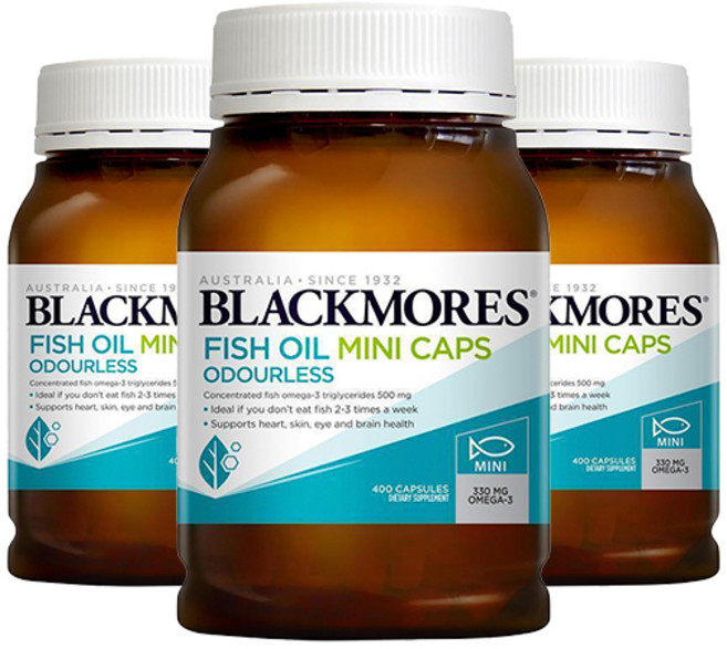 [블랙모어스] 무취 피쉬오일 미니 400정 X3, 3개, 400캡슐