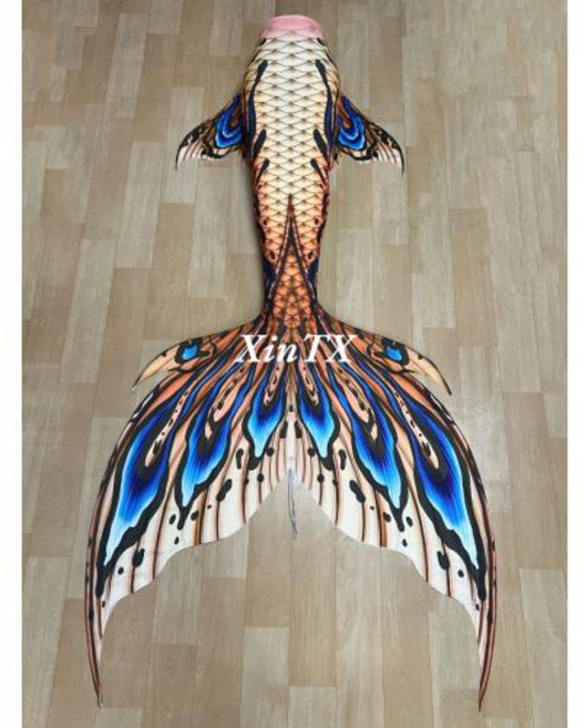 인어공주 수영복 여성 인어꼬리 비키니 머메이드 세트 물놀이 코스프레 인어 꼬리 성인용 수영 가능 모노핀 추가 다이빙 모델 촬영 연기 코스, XL, 24)No Monofin