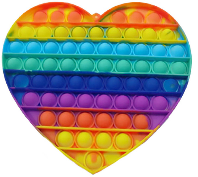 꾸꾸까까 팝잇 푸쉬팝 초대형 버블 촉감놀이 (9종), 하트-특대, 1개