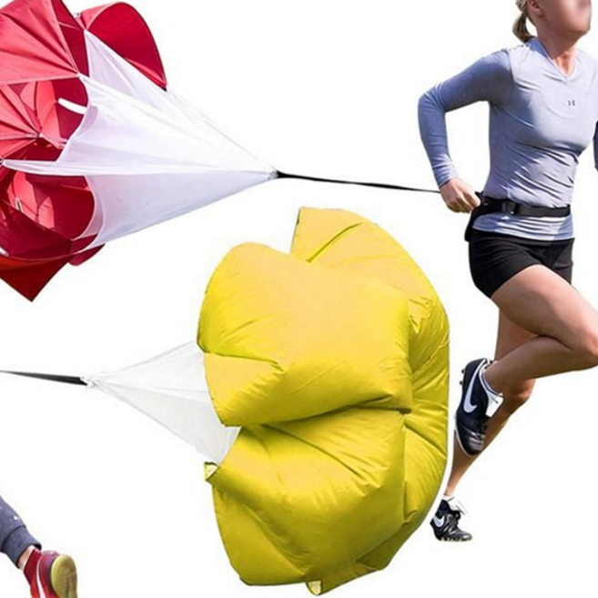 달리기 저항 낙하산 스프린트 고강도 개인 육상 훈련 낙하산 체력 휘트니스 트레이닝 지구력 스피드 스포츠, 블루