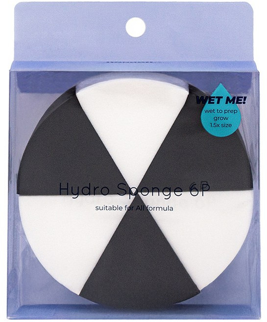 [더분] 하이드로 스펀지 6P, 검흰(믹스)