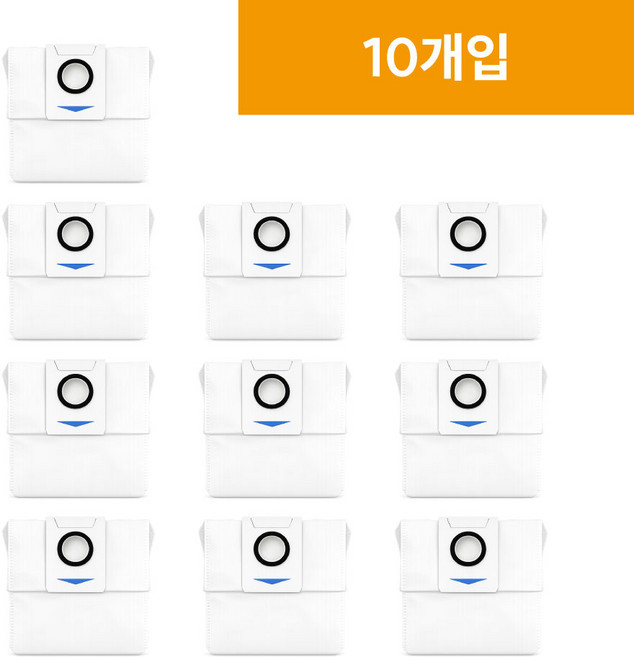 [호환] 에코백스 T10 Omni 더스트백 10개입 패키지, 500개, 에코백스 T10 Omni  더스트백 10개입