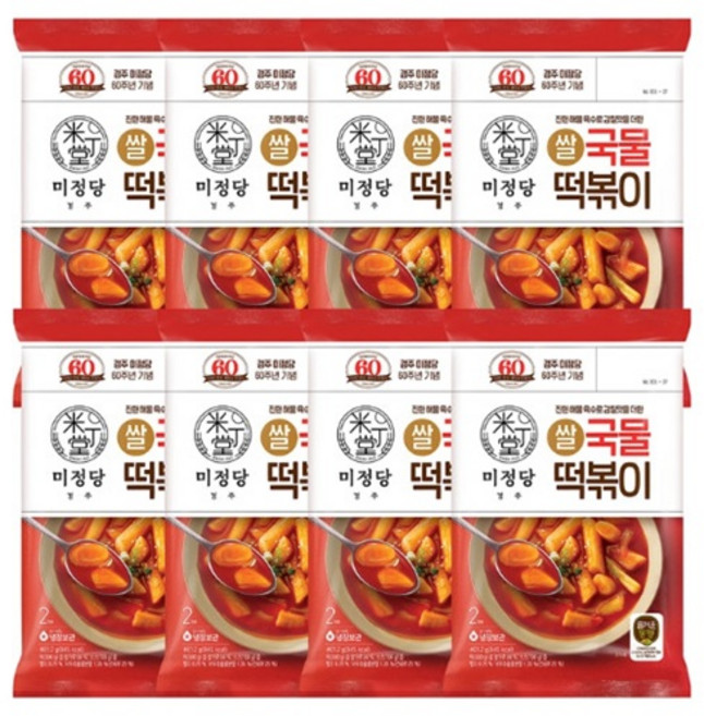 코스트코 씨제이 CJ 경주 미정당 쌀 국물떡볶이 국물 떡볶이, 401.2g, 8개