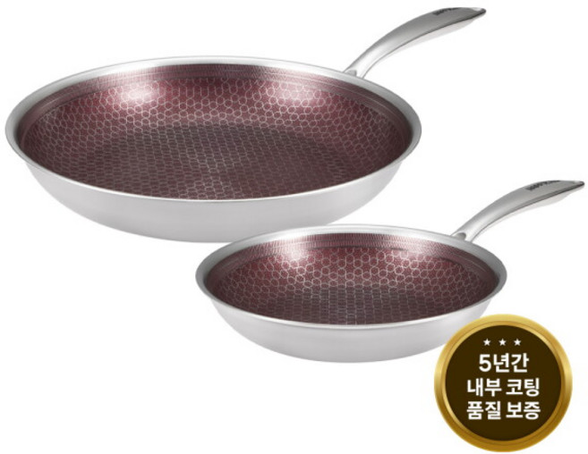 [해피콜] [본사직영] 에칭 아머 싱글에디션 2P 세트 (F20/F28), 1세트, 프라이팬세트, 혼합색상