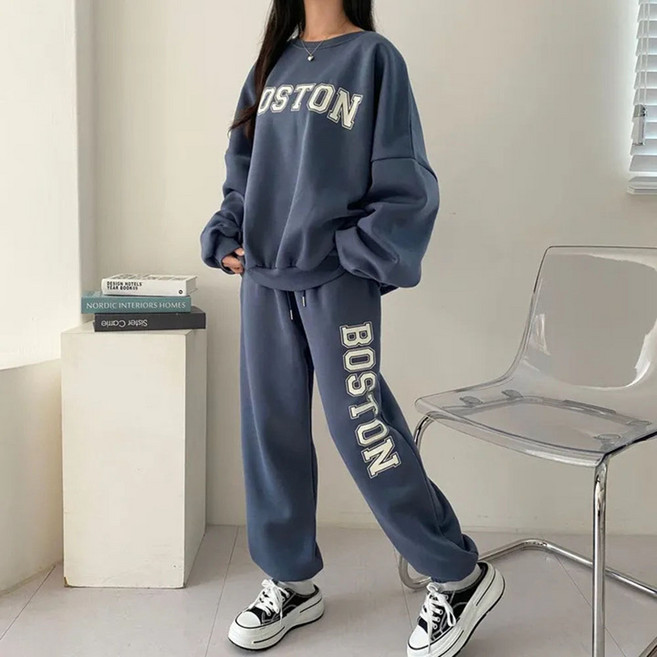 여성트레이닝복세트 여성투피스 맨투맨 티 + 트레이닝바지 조거팬츠 + 티셔츠 VGY8942 37