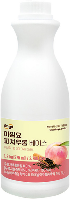 아임요 피치 우롱 베이스, 1.2kg, 4개, 1개입, 1.2kg