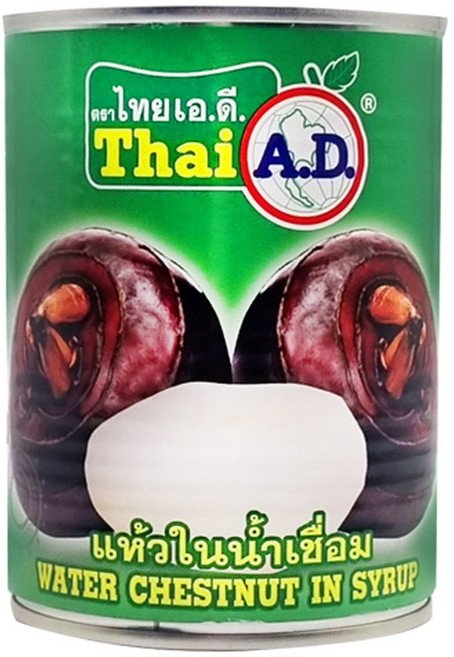 타이에이디 워터체스트넛 인 시럽 물밤 통조림, 565g, 1개