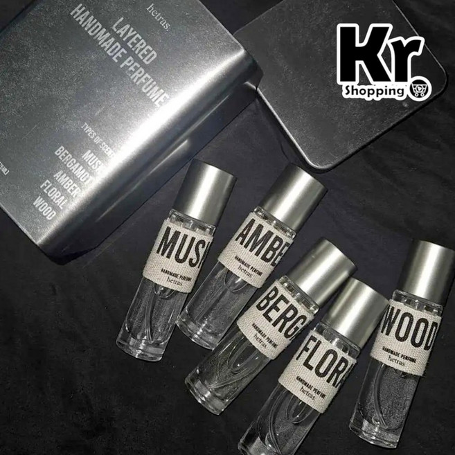 hetras 手工香水禮盒組, 1個, 15ml*5ea 鐵盒