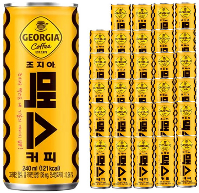 해태음료 조지아 맥스 캔커피, 240ml, 30개