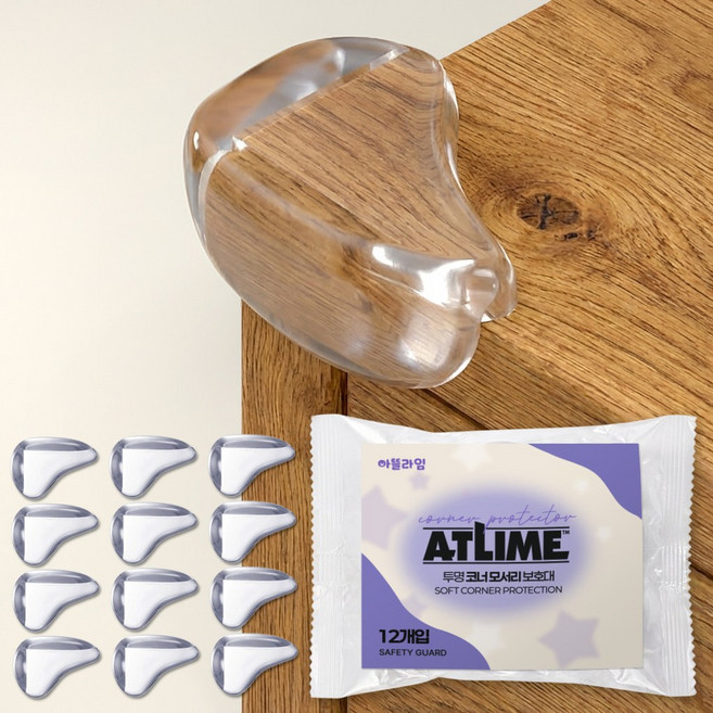 아뜰라임 프리미엄 투명 코너 모서리보호대, 12개