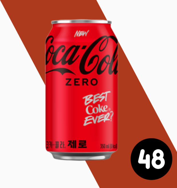 코카콜라 제로 탄산음료 CAN 350ml 48캔 제로콜라