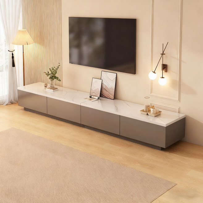 SeekFun 프리미엄 티비 거실장 확장형 모던 TV 거실 서랍장 그레이 1800