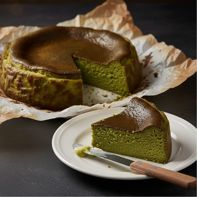 [바스크전문] 모어레스 케이크 말차 바스크 치즈케이크 냉동 케잌 치즈케익 생일 케익 간식, 5개, 600g