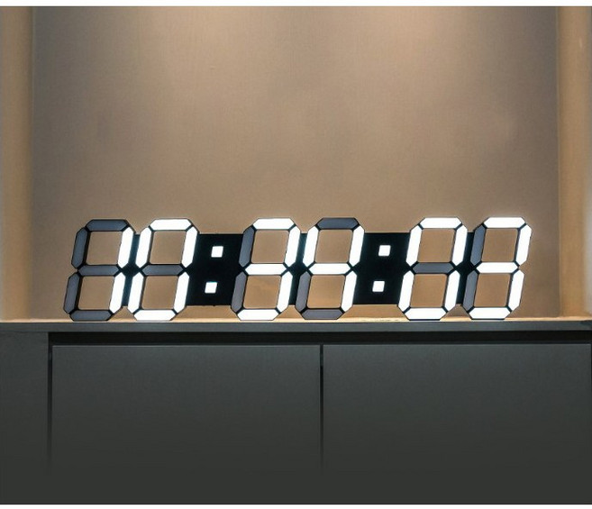 루나리스 GPS 3D LED 대형 벽시계 90cm HMS, 화이트