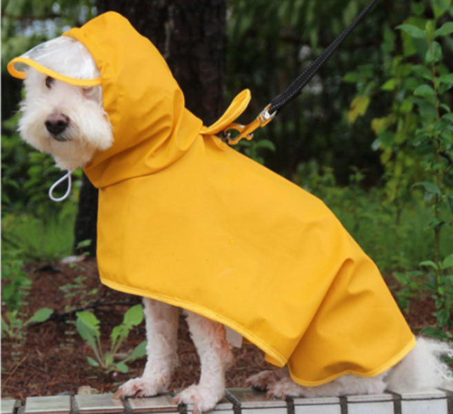 반려경 레인코트 바람막이 강아지 우비 비옷 M, 1개