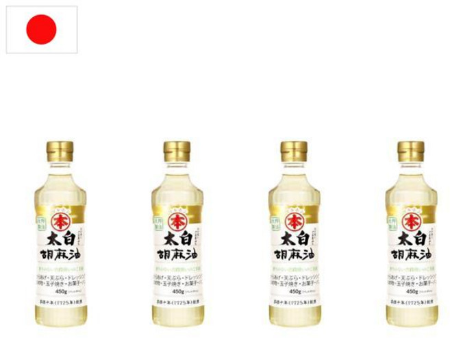 타케모토 오일 마루혼 타이하쿠 참깨 오일, 4개, 450g