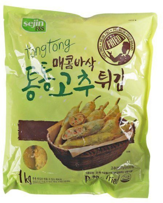 세진 통통 매콤바삭 고추튀김 1kg/냉동, 1000g, 1개