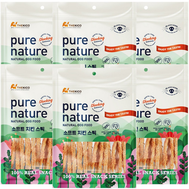 퓨어네이쳐 소프트 치킨스틱 (묶음), 6개, 치킨, 160g