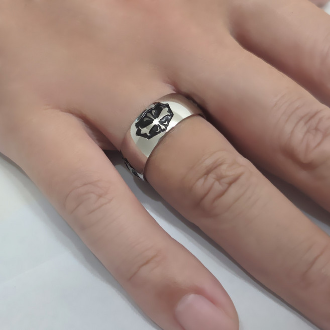 [골드러쉬] R226 반지 십자가링 스틸반지 남녀공용 커플링 엔틱남자패션링