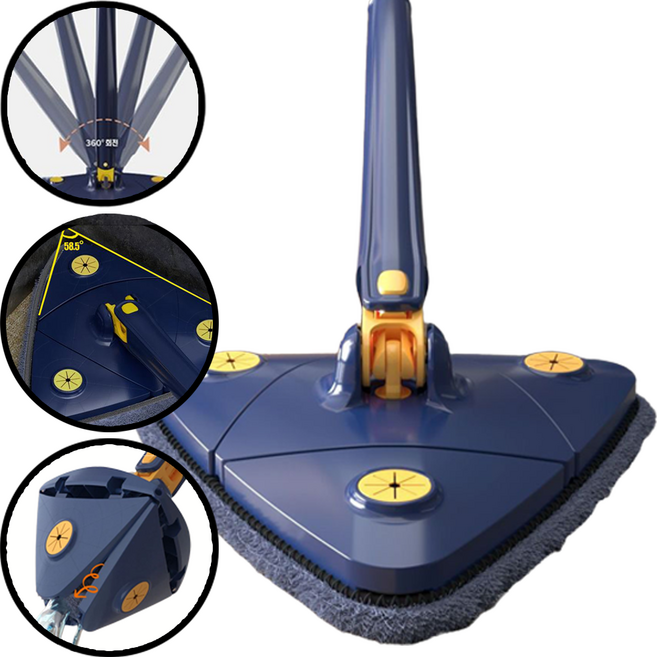 아이원 삼각 모서리 틈새 청소 탈수 대걸레 밀대 물걸레, 1개