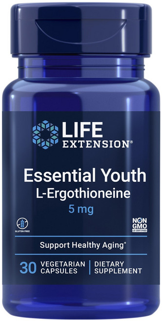 LIFE EXTENSION Essential Youth麥角硫因素食膠囊 5mg, 1罐, 30錠