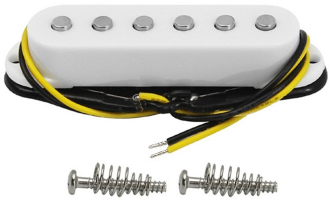 1Pc Alnico 5 싱글 코일 픽업 일렉트릭 기타 픽업 넥/미들/브리지 50/50/52mm 픽업 기타 액세서리 키트, 하얀색
