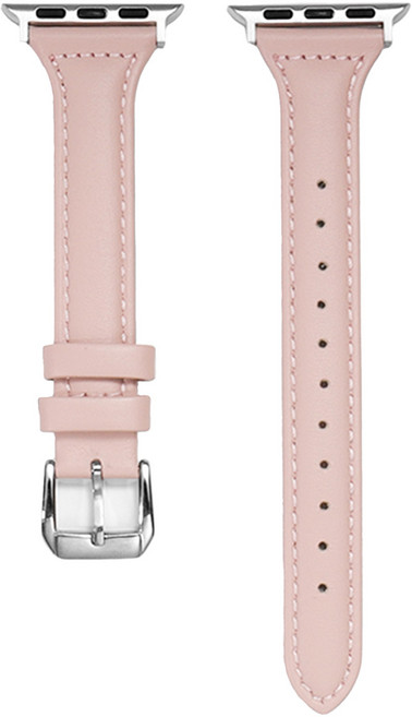 사라밴드 애플워치 호환 데일리 레더 스트랩, 42/44/45/46/49mm, 핑크, 1개